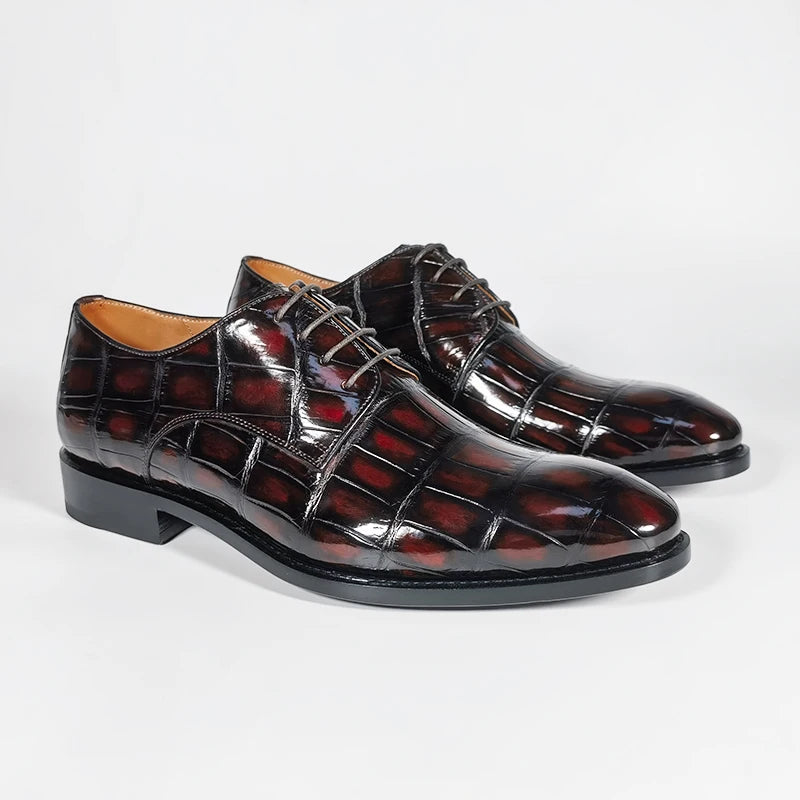 Genuine Crocodile Leather Dress Oxford Leather Shoes for Men Custom Handmade Luxury Leather Shoes Men Business Dress Shoes Men