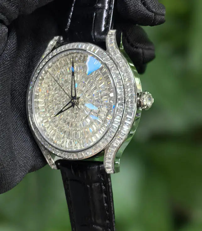 High Quality Vvs Moissanite diamond Watch Tourbillon Automatic Mechanical Moissanite Watch for Men Luxury Iced Out diamond Vvs1