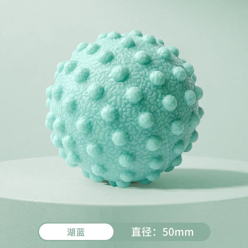 Diameter 45mm Exercise Balls Multi-functional Yoga Ball Soft TPR Relieves Soreness Spiky Yoga Massage Ball Green Tidesmit