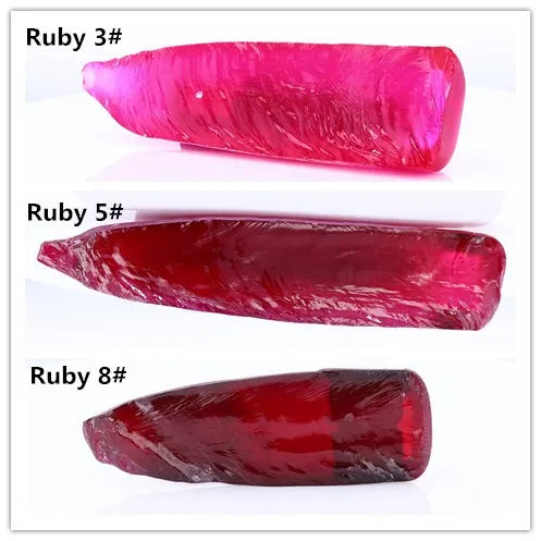 Wholesale Red Corundum Material Ruby Rough Synthetic Gemstone - Red Synthetic Ruby 5# & 8#
