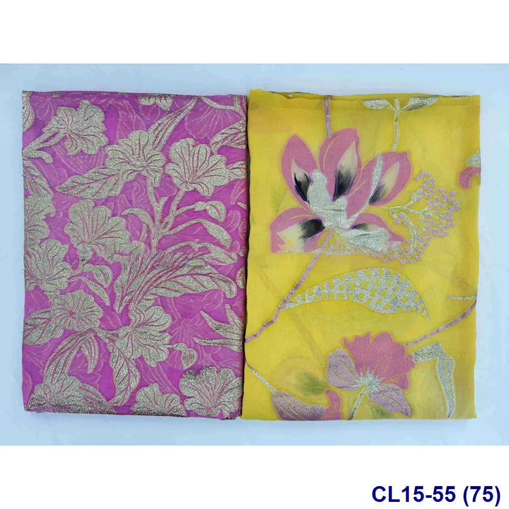 Lisami RTS Luxury Silk Fabric Elegant Multi-Color 3D Metallic Handcut for Dresses Weddings and Curtains