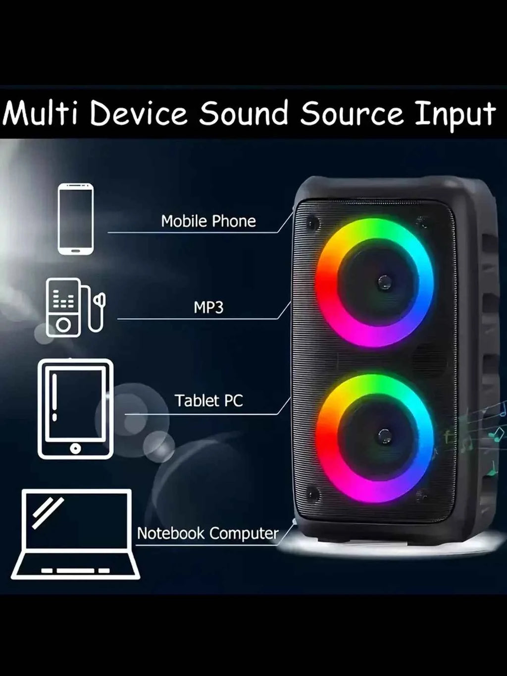 HY3317 portable Altavoz De Karaoke Big Speakers Outdoor DJ Party Dual 4 Inch Bluetooh Speaker With Mic for Family Ktv My Store