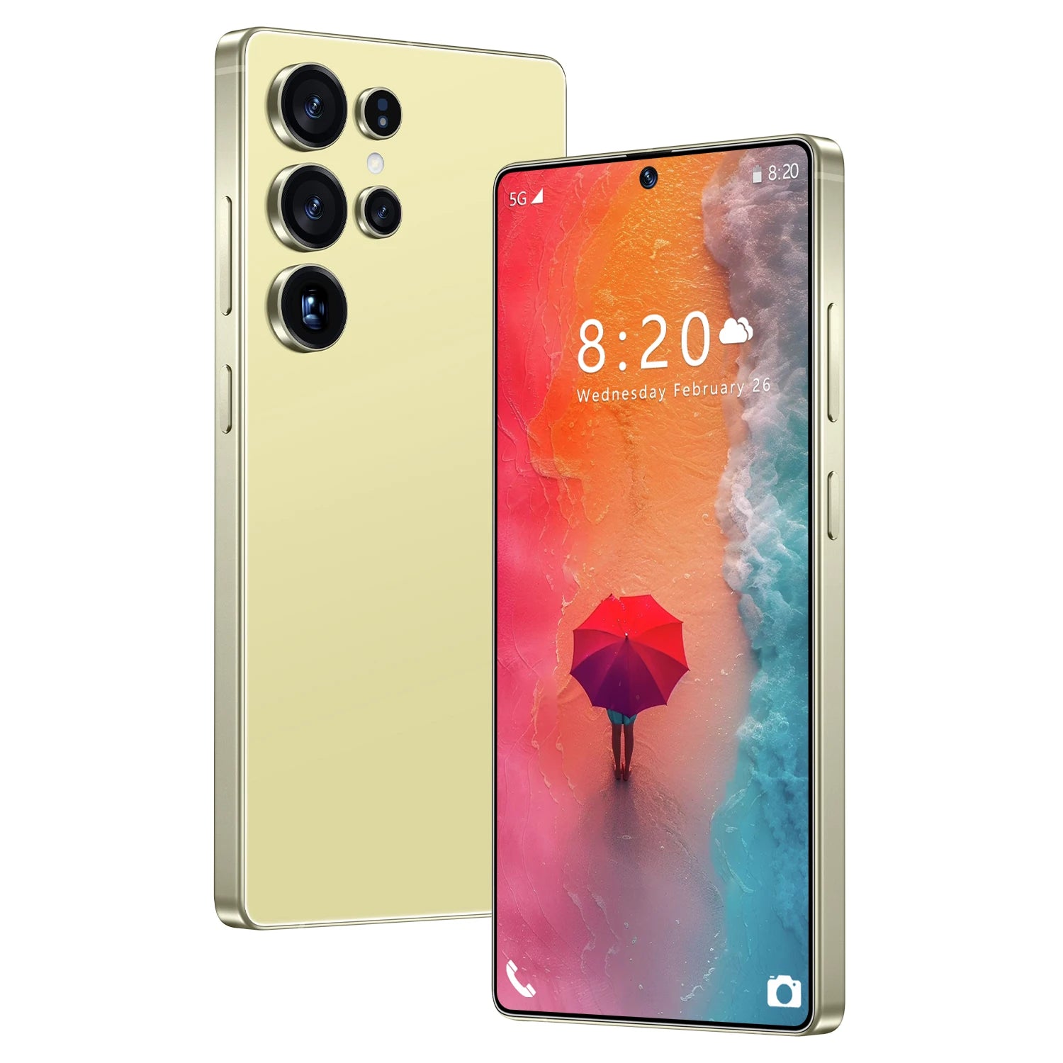 Tidesmit S25 Ultra 5G smartphone with 7.3-inch display and 1TB storage shown in a sleek modern design