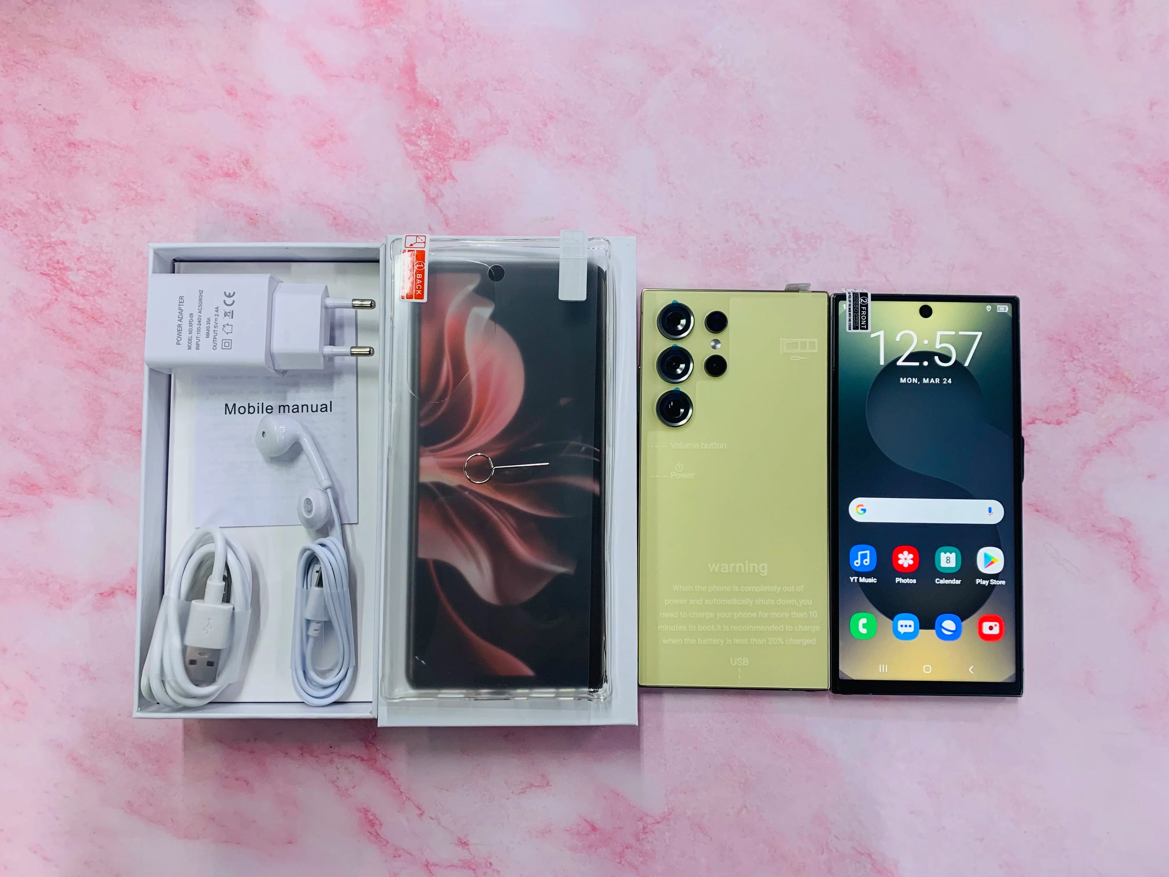 New S25 Ultra 22GB+2TB Smartphones 5G Dual SIM Cellphone Mobile Phone Big Screen Global 5G Android 15 S25 Ultra Smartphone Yellow 22GB RAM+2TB ROM Tidesmit