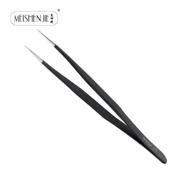 MEISHENJIE 1PC Stainless Steel Curved Straight Eyebrow False Eyelash Tweezers Nail Art Extension Makeup Tool Eeyelashes