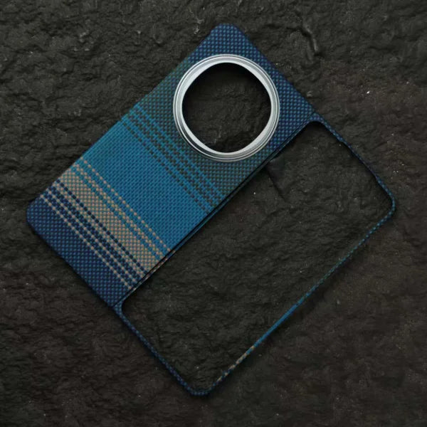 Ultra Slim Lightweight Protective Shockproof Scratch Resistant Cartoon Fiber Cover for Huawei X5x6 Bare Metal Feel 1500D Blue big hole +metal frame(mag safe) OPP Bag Tidesmit