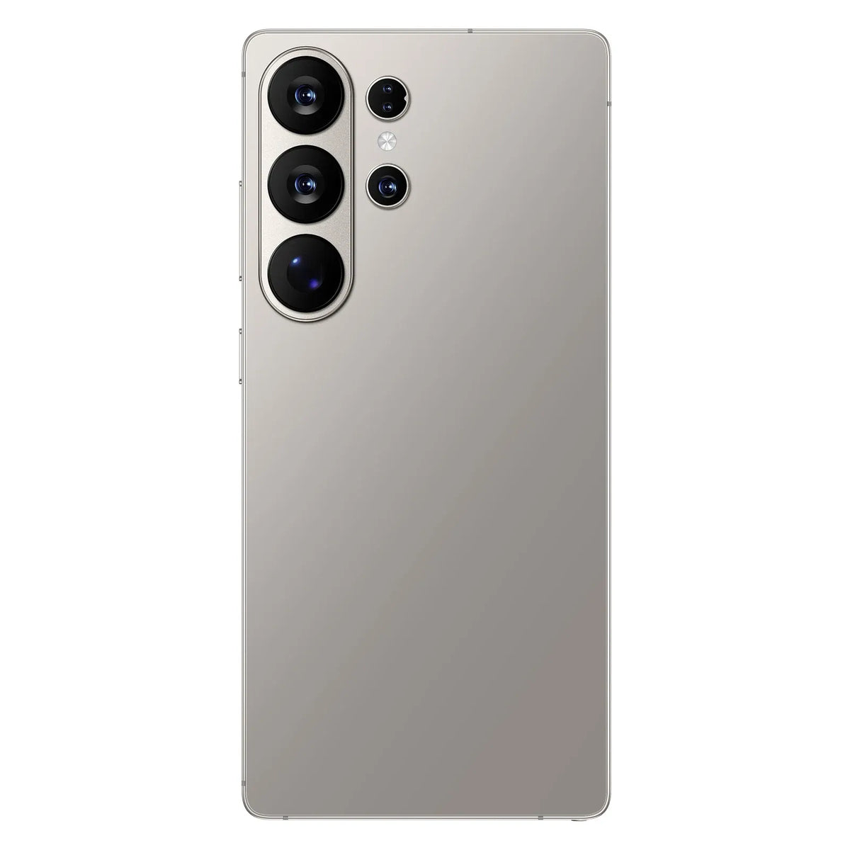 Gray smartphone back with quad rear cameras