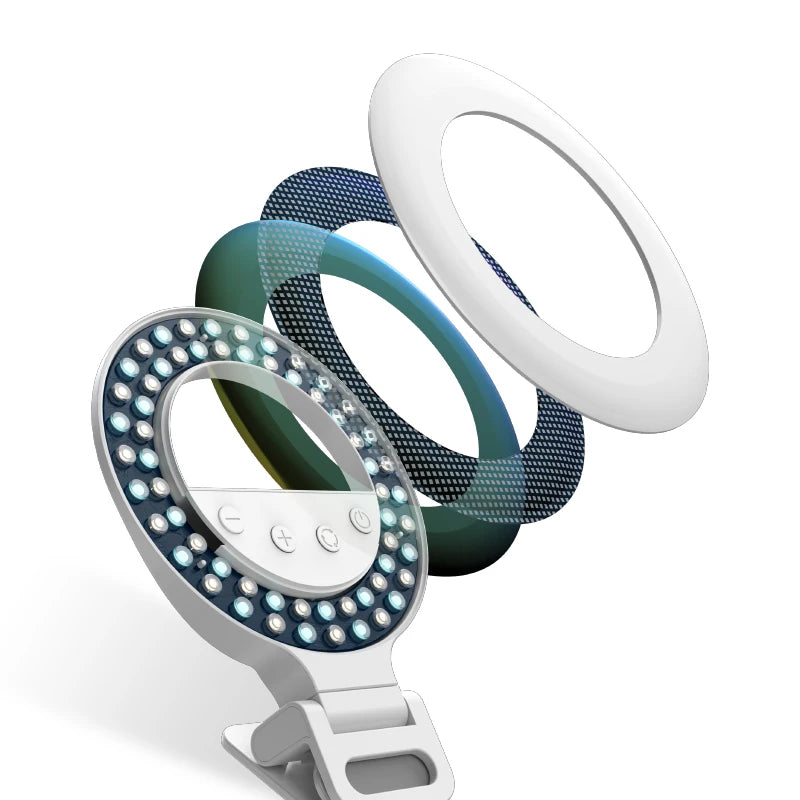 Feixiang K5Pro Fill Light with 360° Rotation & 10-Level Brightness - Type-C Rechargeable for Live Streaming/Selfies Tidesmit