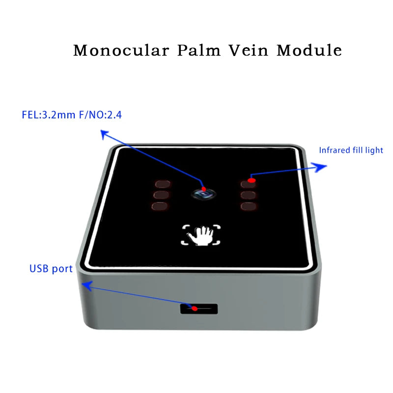 Biometric Palm Vein Access Control Module USB Drive Secure for Home Office Use OEM/ODM Supported Palmprint Recognition Reader Tidesmit