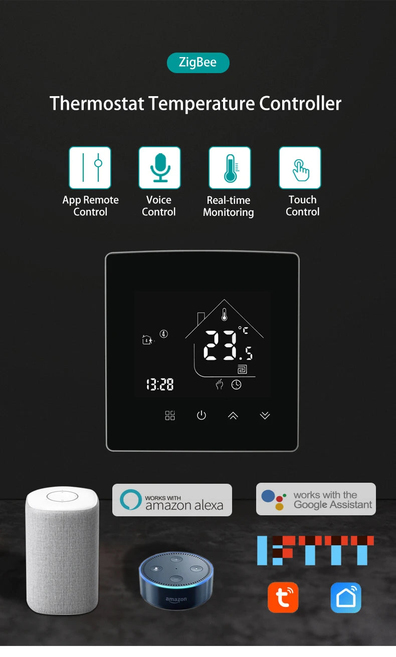 ZigBee Thermostat Temperature Controller Water/Electric Floor Heating Gas Boiler GA/GB 25A/GC Smart Life Tuya Alexa Google Home