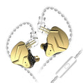 Wired In-Ear Monitors with Mic - Hybrid HiFi Bass Audio | Tidesmit GoldWithMic Tidesmit