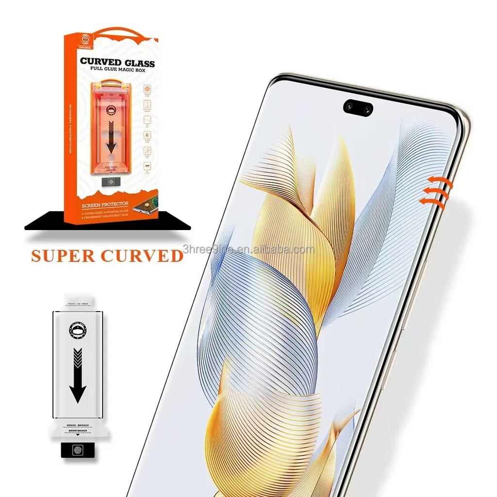 Automatic Alignment 3D Curved 9H Hardness Tempered Glass Screen Protector Dust Proof & Anti-Shock for Samsung S23/S24 Tidesmit