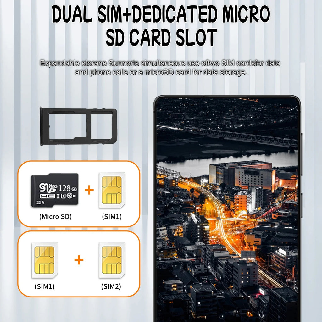 Tidesmit 5G Smartphone - 1TB Storage, 16GB RAM, Unlocked Dual SIM Tidesmit