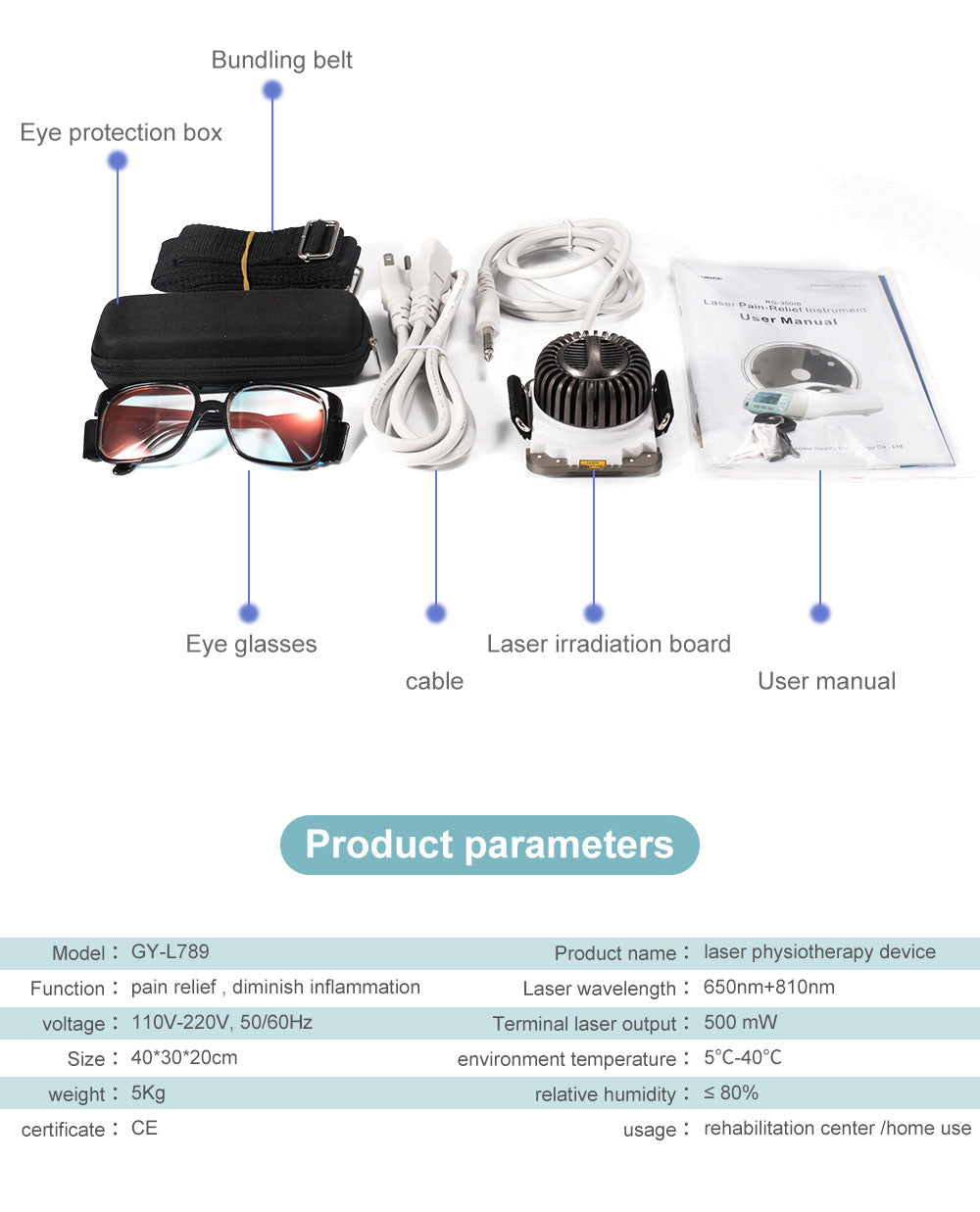 Cold Laser Therapy Device 810nm for Targeted Muscle Relief - Tidesmit Body Shaping Massage Equipment Tidesmit