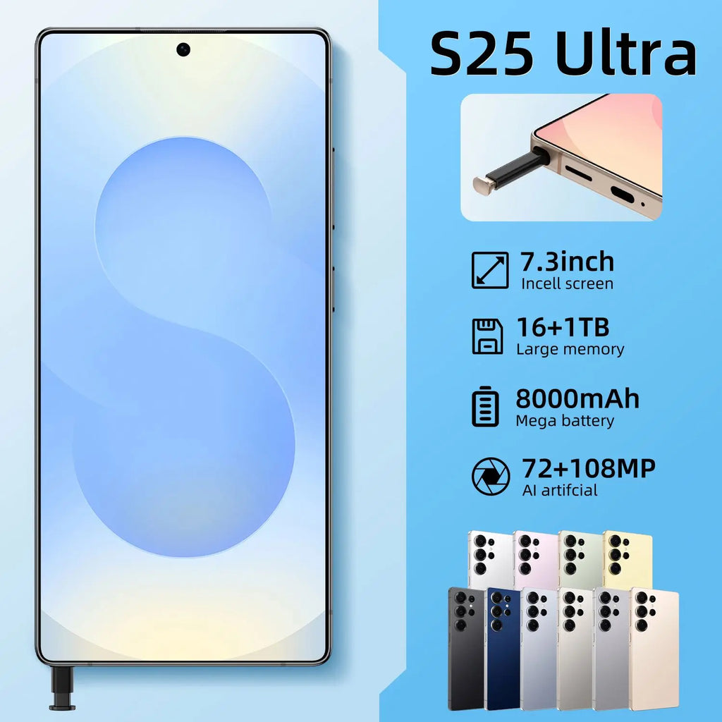Close up view of the Tidesmit S25 Ultra 5G smartphone showing precision build quality, side buttons and ports.