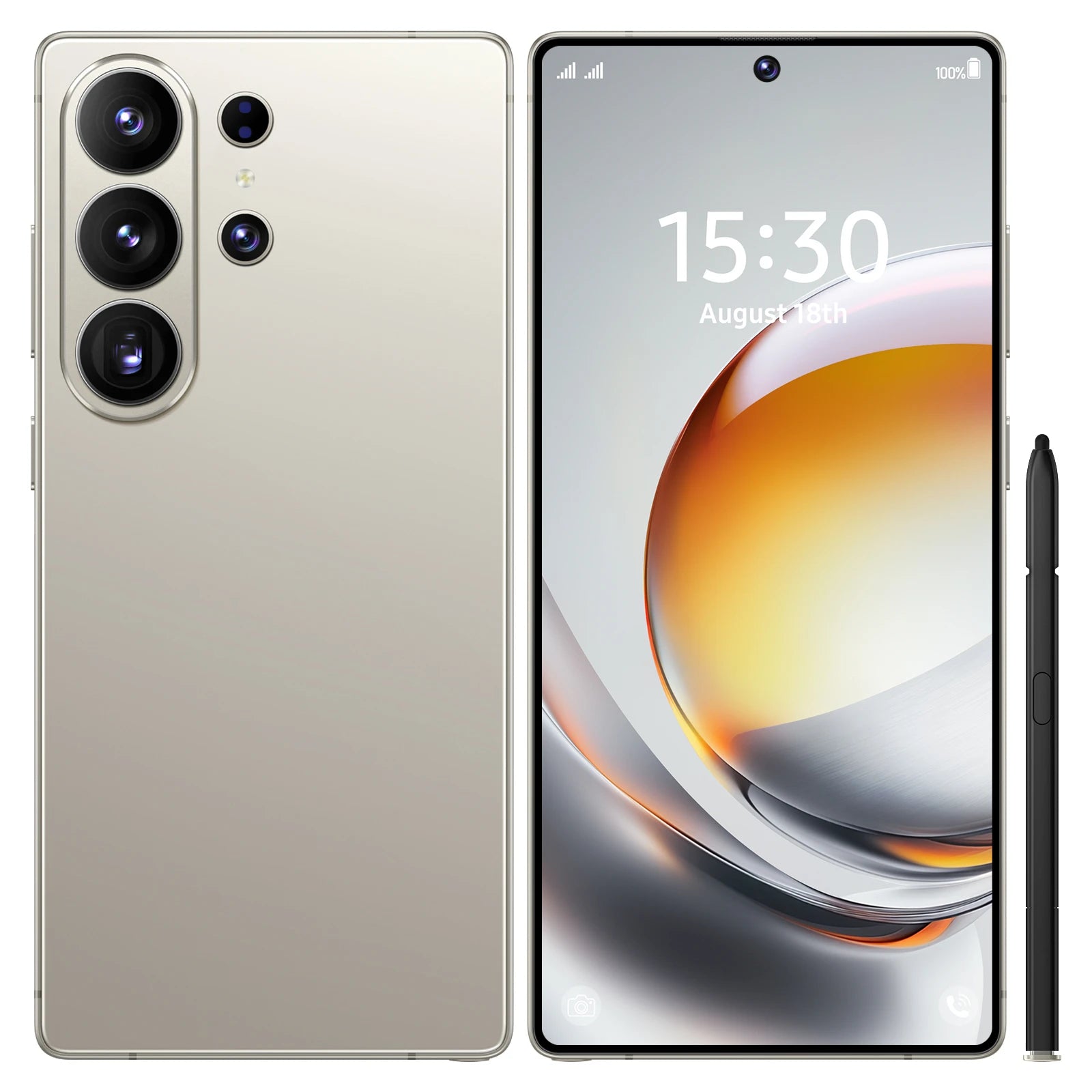 S26 Ultra 5G Smartphone, 22GB RAM, 2TB Storage, 108MP Camera Gray 22G+2TB Tidesmit