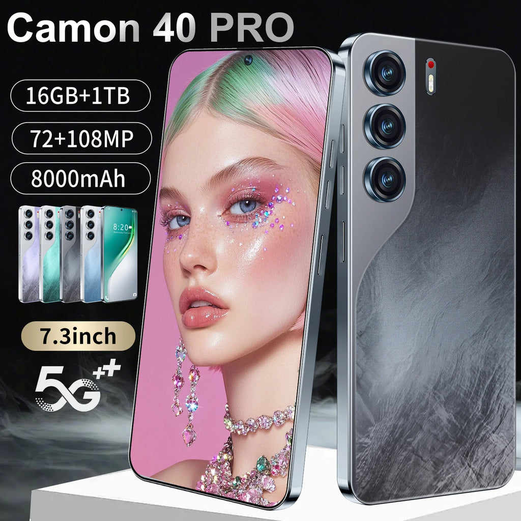 Camon 40 Pro Power 1TB smartphone with 7.3 inch display and 108MP camera, gallery view 5