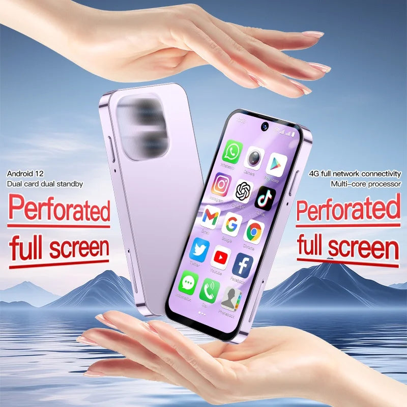 Hot Sales XS19 Pro Mini Smartphone 4-inch Android 12 Version Full Network 4G Smart Phone Supports Google Play Store 64GB Memory Tidesmit