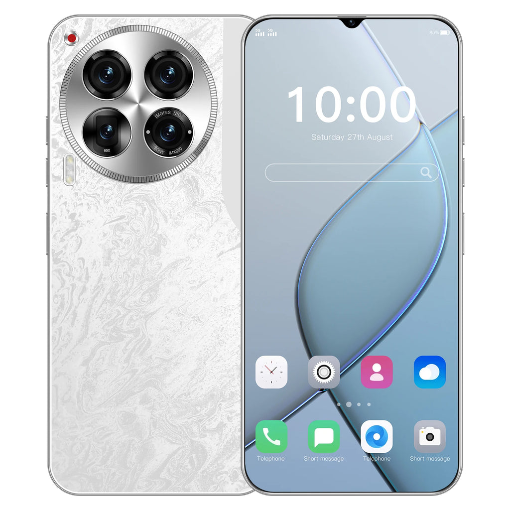 TECHNO NEW Original Camon 30 Pro Folding Mobile Phone James Business Dual-screen 108MP 5G Smartphone 865 Red Cowhide 12+512g White 16g Tidesmit