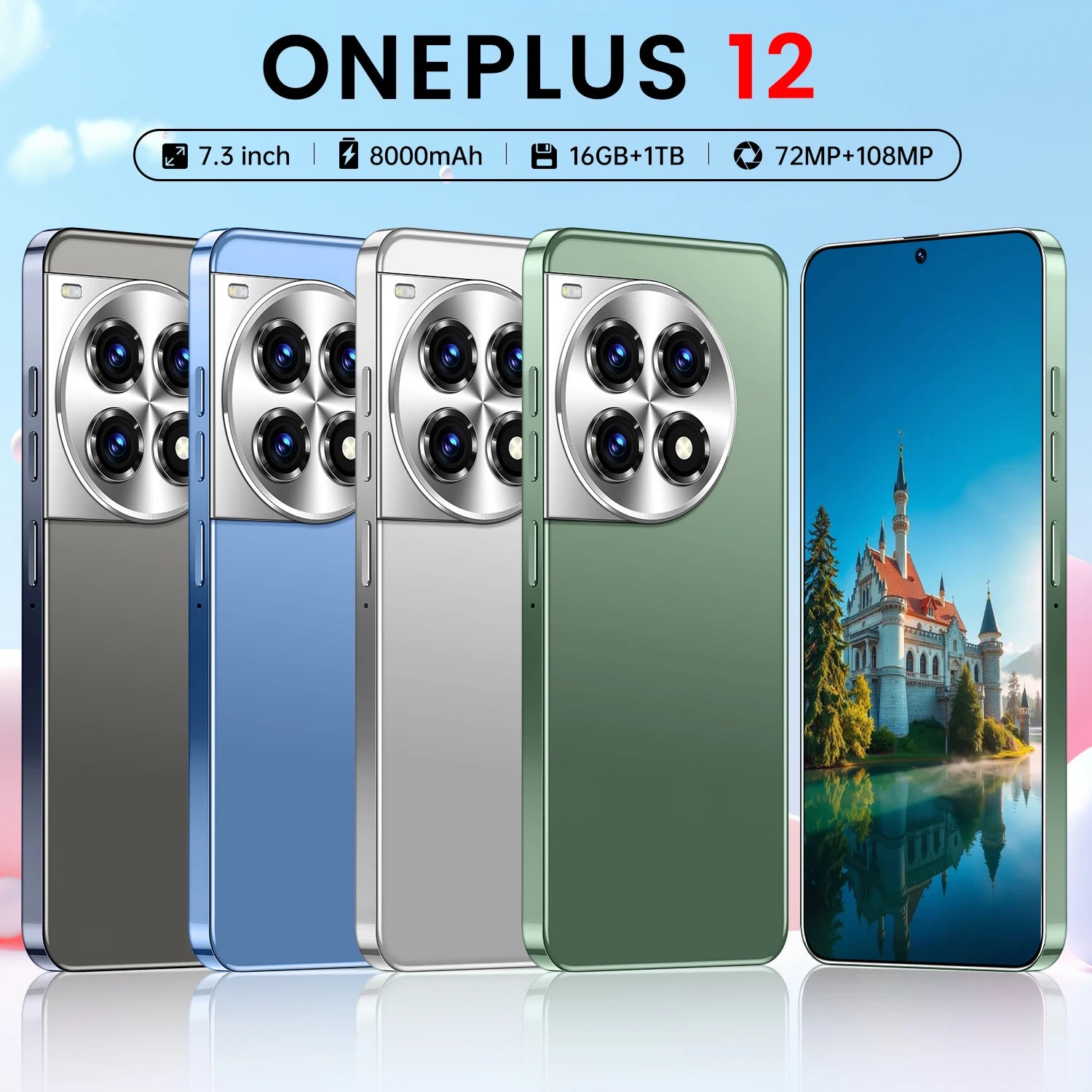 OnePlus 12 5G Smartphone, 16GB RAM, 1TB Storage - Unlocked Tidesmit