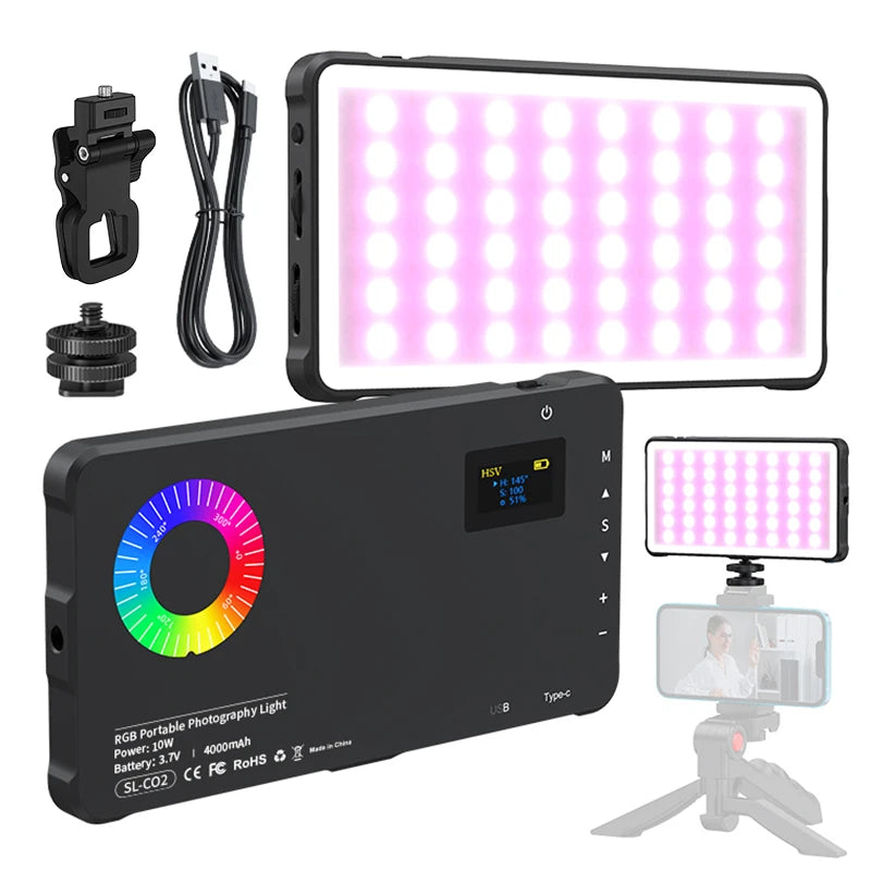 Hot Sale Tiktok Top-ranking Products Photographic Lighting Panel Fill 95CRI Photography Fill Lighting Rgb Light Tidesmit