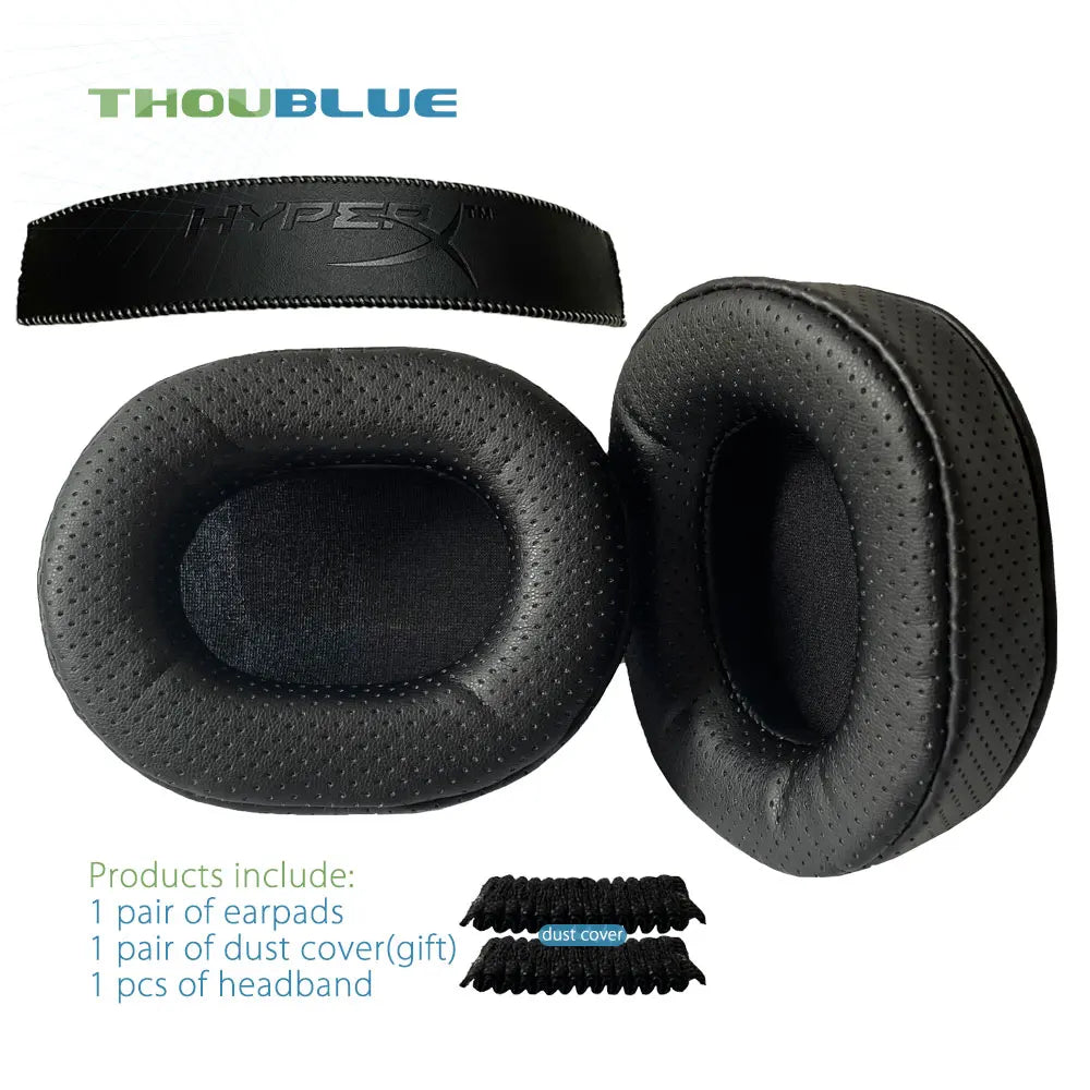 HyperX Cloud Replacement Ear Pads - Memory Foam Over-Ear Cushions 3 and band1 Tidesmit