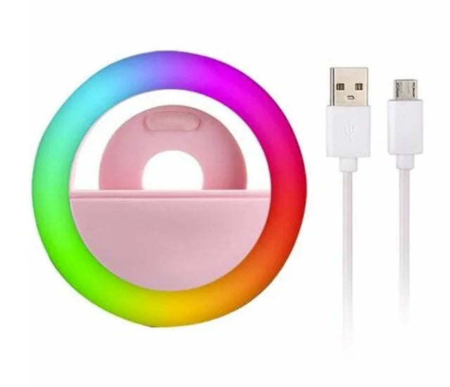 Top Selling Dimmable Clip-on RGB Led Selfie Ring Light Fill Lamp for Mobile Phone Photography Tidesmit