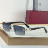 2026 Brand Designer Luxury Men's Sunglasses Rectangular Borderless Gradient Lens Unisex Titanium Frame UV400 Optical Properties