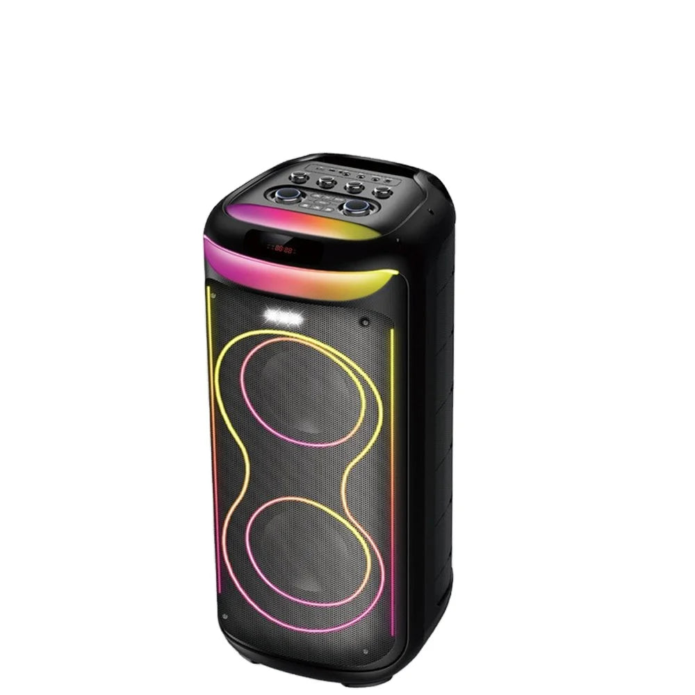 RX-P8Q278 PRO Wholesale Outdoor Portable Wireless LED Speaker Bass100W DJ Karaoke Party Box Blue Tooth Speaker Dual 8-Inch My Store