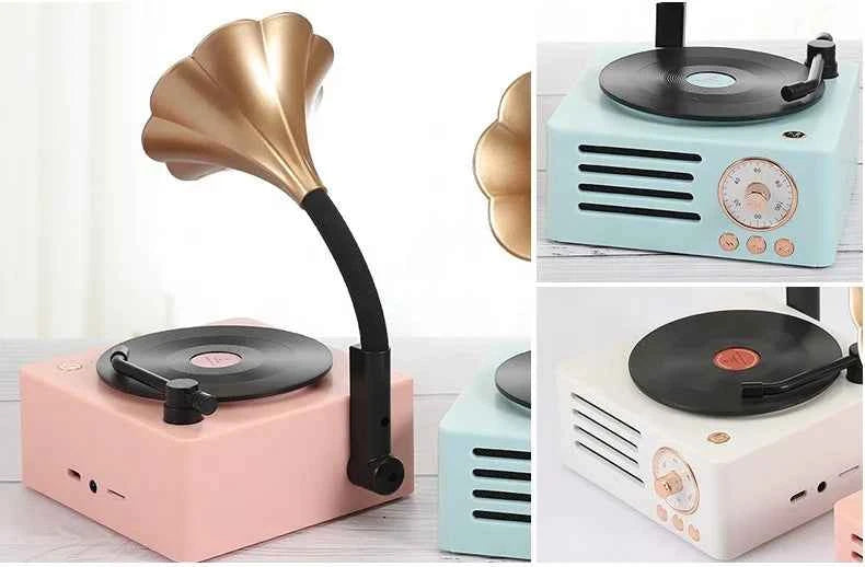 Bluetooth Stereo Sound AUX Loudspeaker Classic Music Player Retro Vinyl Record Player Wireless Speaker My Store