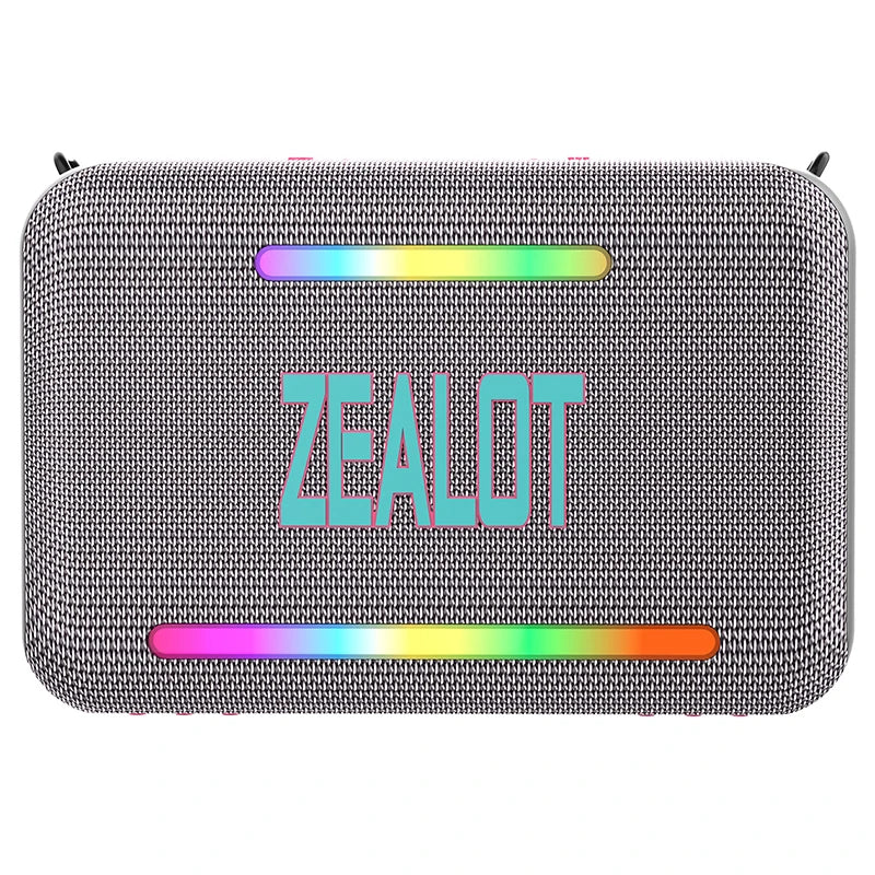 120W Zealot S95 for Bluetooth Speaker with RGB LED Lighting High Power Party Audio Device Gray My Store