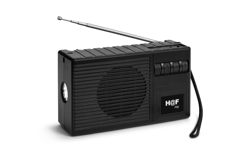 Solar Powered Portable Wireless Speaker with FM Radio Antenna Stereo Sound USB/TF/FM/BT/TWS/LED Flashlight for Outdoor Black My Store