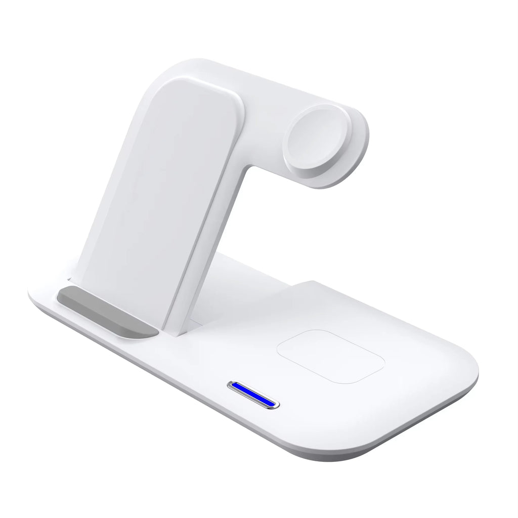 2025 Multifunction Foldable Wireless Charger 15W 3 in 1 Fast Portable Charging Station for Mobile Phone/earphone/watch Tidesmit