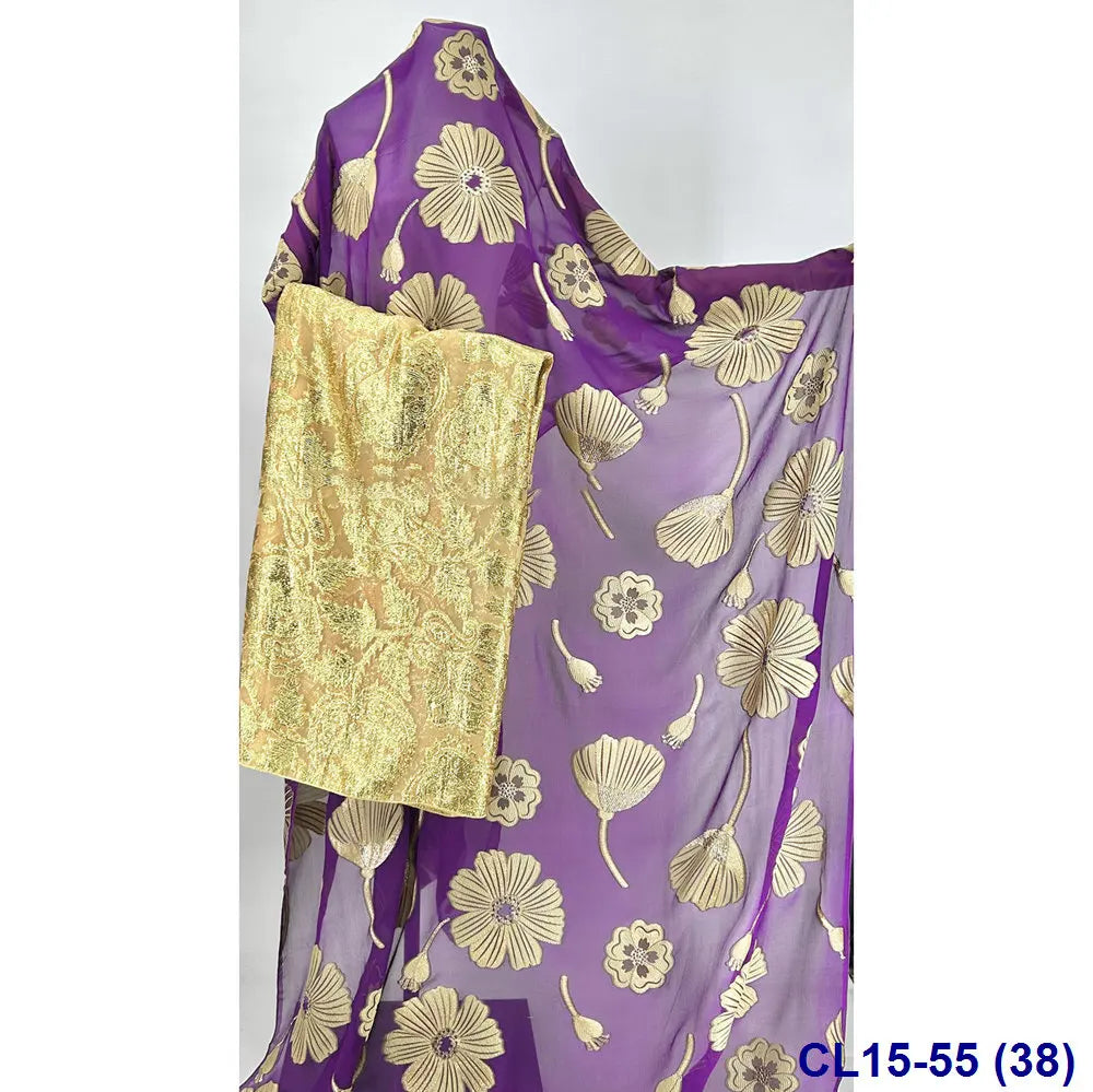 Lisami RTS Luxury Silk Fabric Elegant Multi-Color 3D Metallic Handcut for Dresses Weddings and Curtains