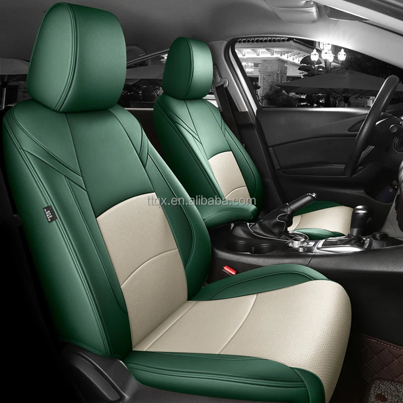 Hot Sale Car Seat Covers for Mazda 3 2014-2024 Full Set Luxury Leather Car Accessories Waterproof Car Seat Protector