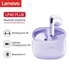 Lenovo LP40 Plus Bluetooth Earphones Wireless Headset Noise Reduction Headphones 230mAh HiFi Stereo Sports Earbuds With Mic LP40 Plus Purple LP40 Plus Tidesmit