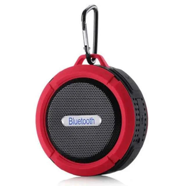 New C6 Active Wireless Speaker Mobile Phone Waterproof with Microphone MP3 Music BT Shower Speaker Support Tf Card Red plastic My Store