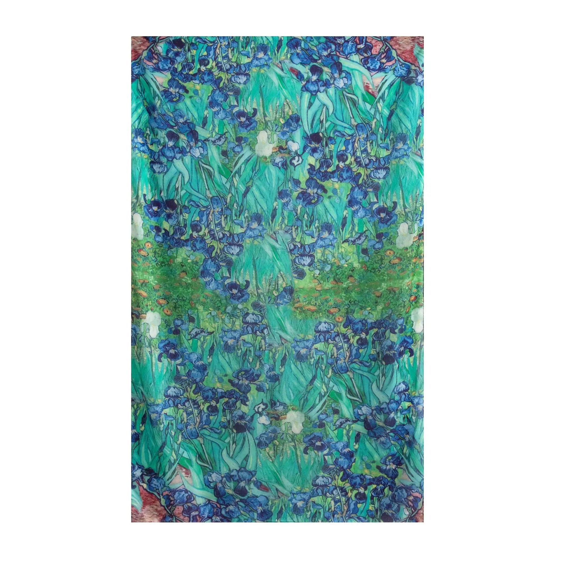 Carefully Selected Hangzhou Silk Scarf Women Long Mulberry Silk Shawl Ink-wash Peony Print Vintage Style Premium Feel Spring