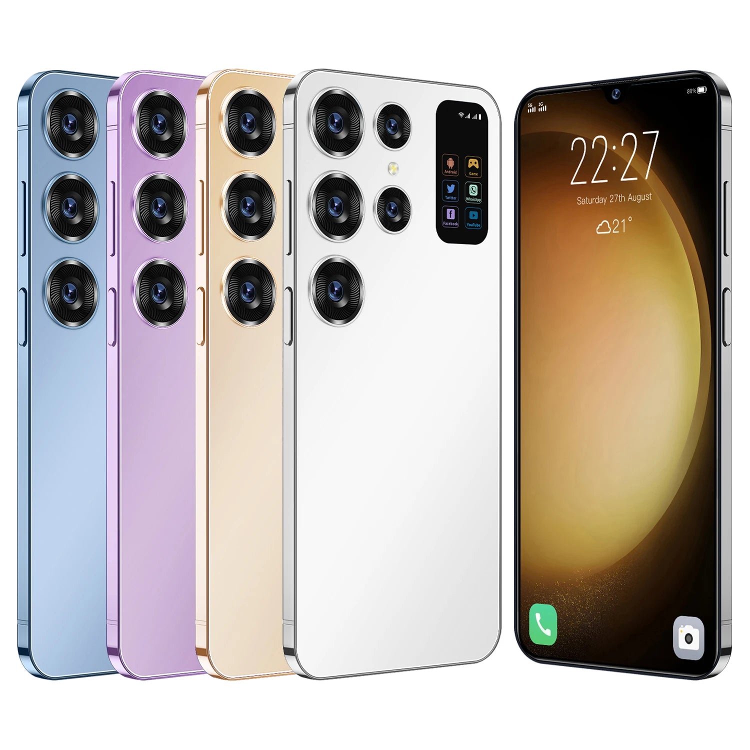 S25 Ultra 5G Smartphone 16GB - 6.6 Inch AMOLED Unlocked Mobile Tidesmit