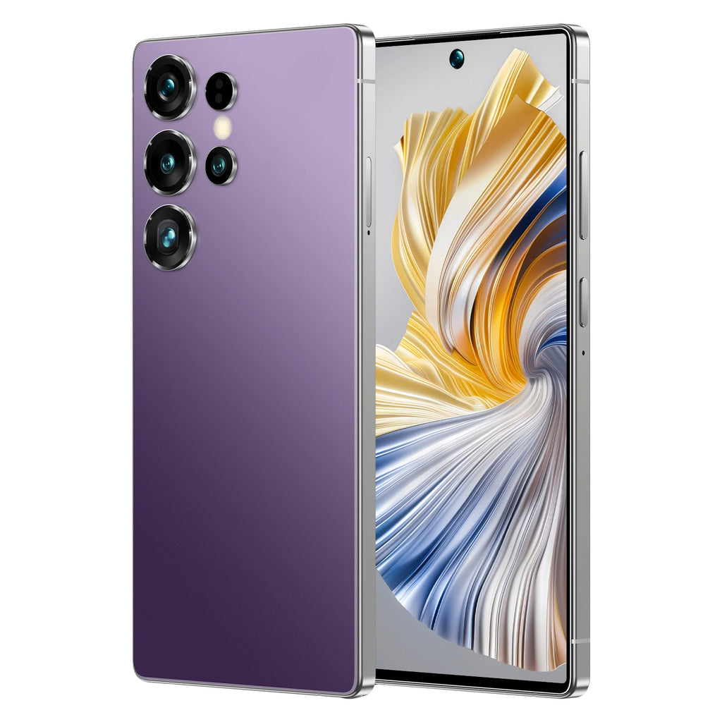 Factory Price Big Screen Phone S25 Ultra 16+1TB Global Version Android 5G Smartphone Dual-SIMdual-standby HD Unlocked Phones Purple 16g Tidesmit
