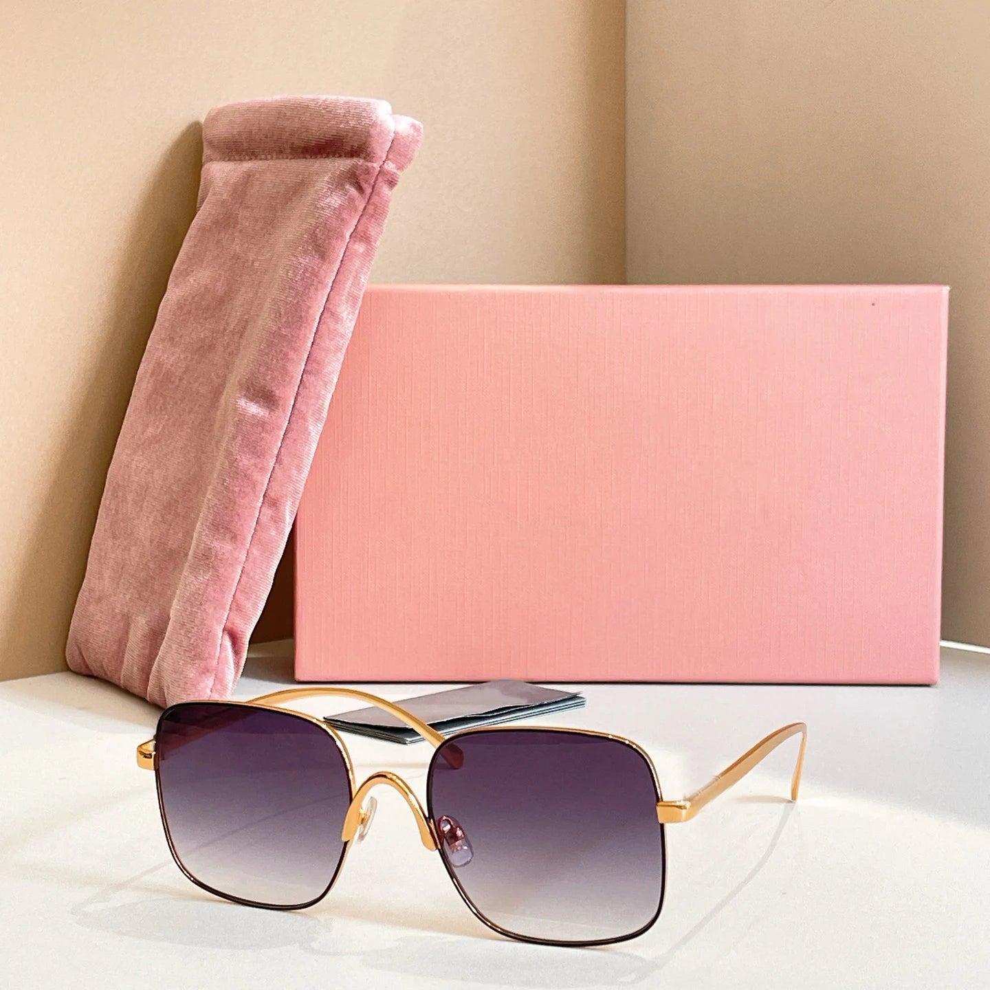High-quality Luxury Designer Sunglasses-Polarized Lenses Rimless Frame-Light Weight Comfortable for Unisex Use-Trendy Logo