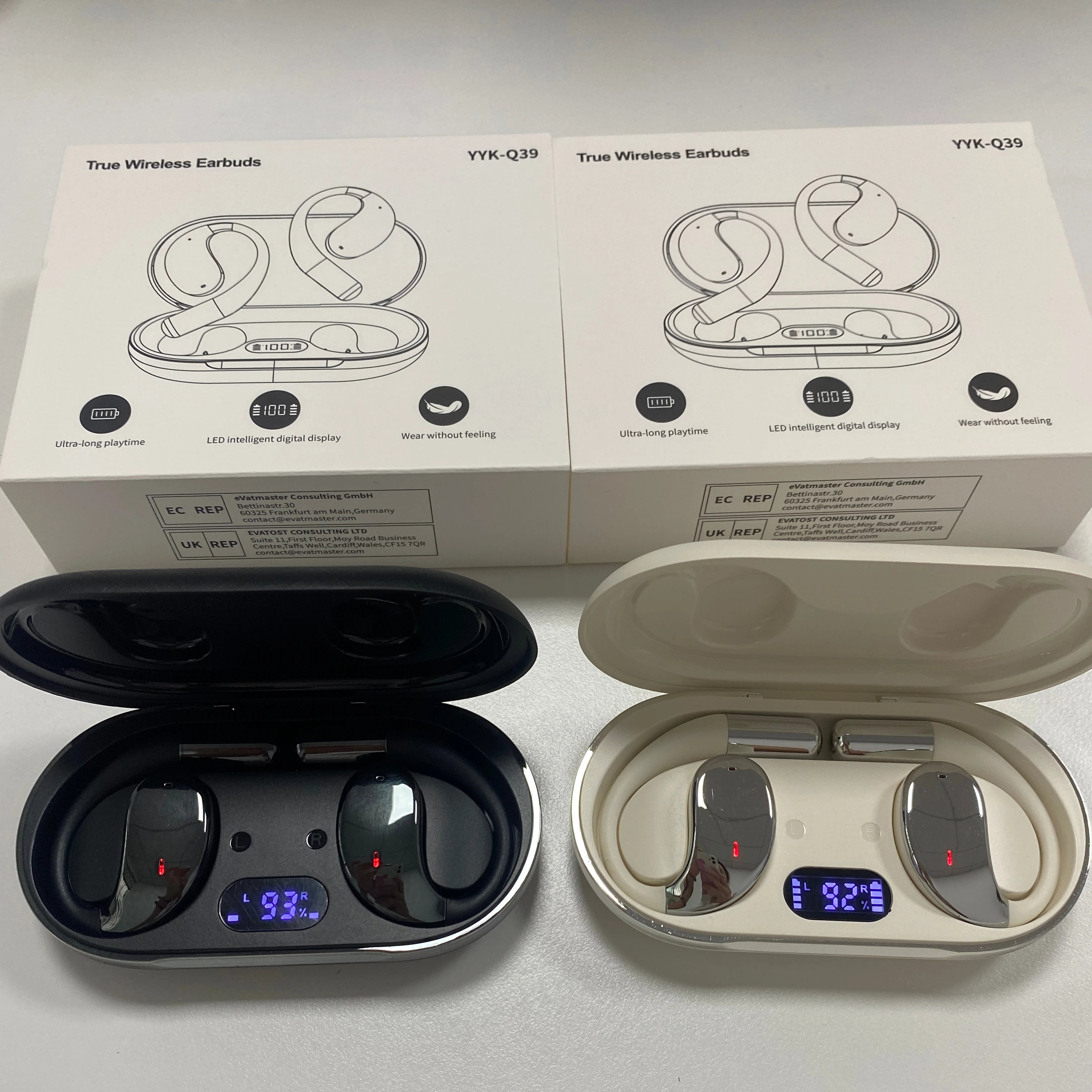 YYK-Q39 Open Ear Hook Sports Earphones 14.2mm Large Dynamic Coil Wireless Earbuds with Super Bass and ENC Call Noise Cancelling Tidesmit