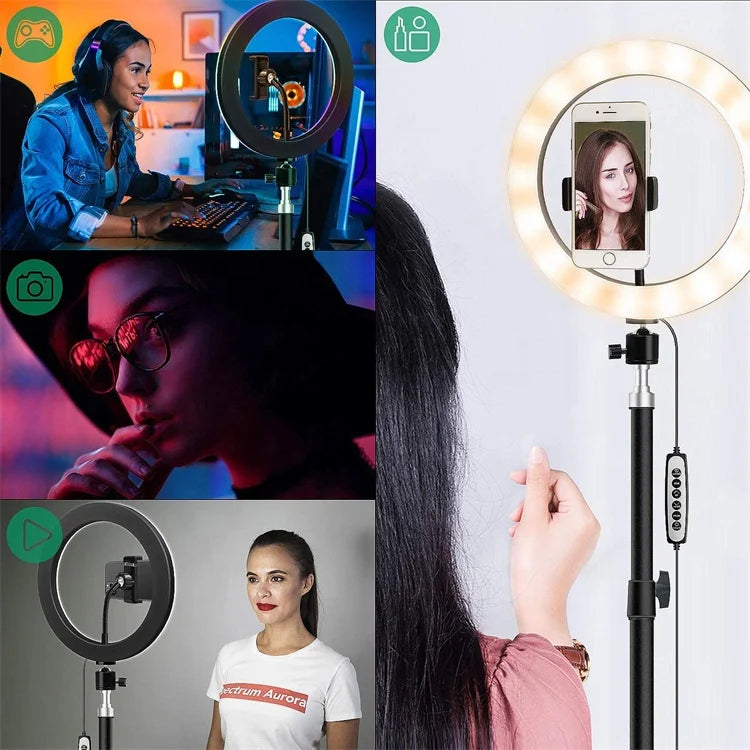 16 /6 /10 /12Inch Led 26 Color Rgb Ring Light for Mobile Camera Tidesmit