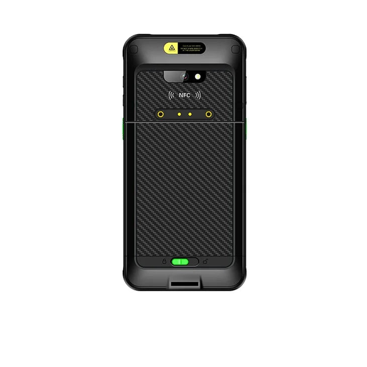 Close-up of Chainway MC50 Android 5G rugged mobile computer showing durable buttons and side data scanner port.