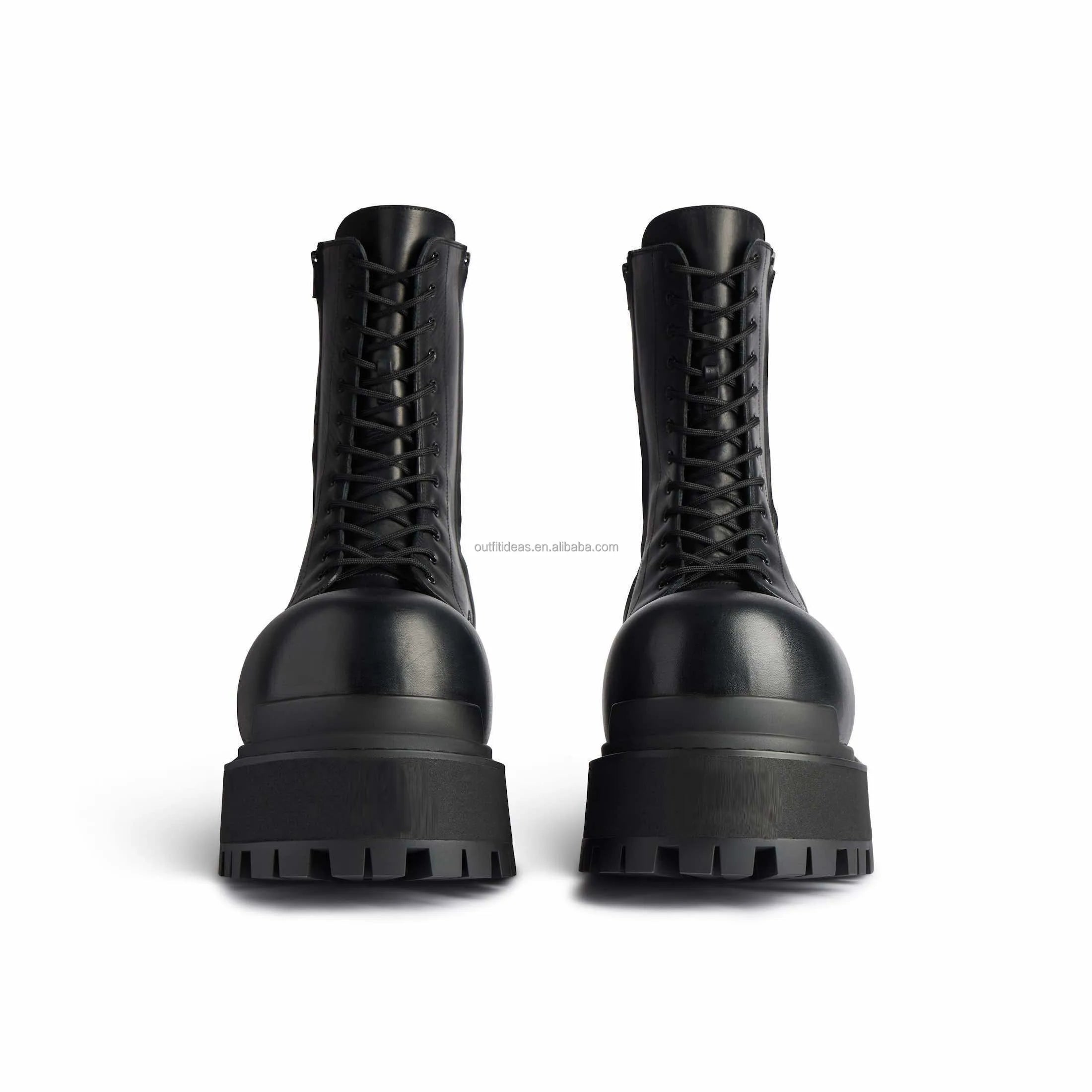 Exaggerated Sole 80mm Platform Height Extra Round Toe Worn-out Winter Luxury Leather Unisex Women Men Snow Boots Men Giant Boot