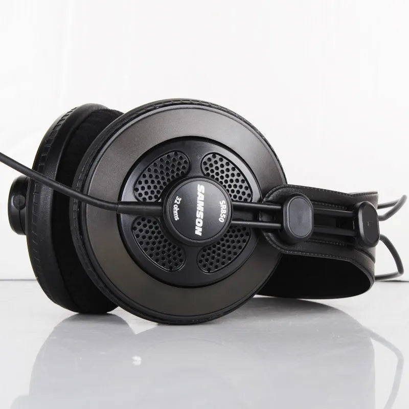 Samson SR850 Studio Headphones - Semi-Open Back with Velvet Earpads Tidesmit