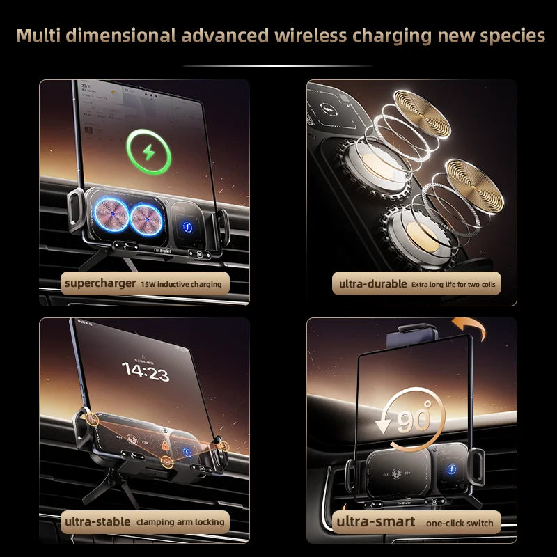 Power bank charger-Productos En Tendencia Electric Electric Wireless Charging Car Mobile Phone Holder Folding Screen Mobile Phone PowerBank Charger Tidesmit