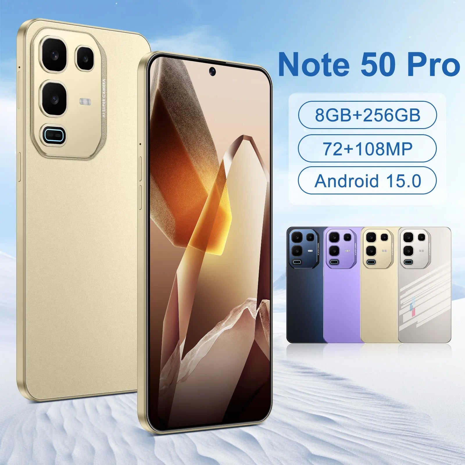Note 50 Pro 5G Smartphone 16GB RAM 1TB Storage - Dual SIM Unlocked Tidesmit