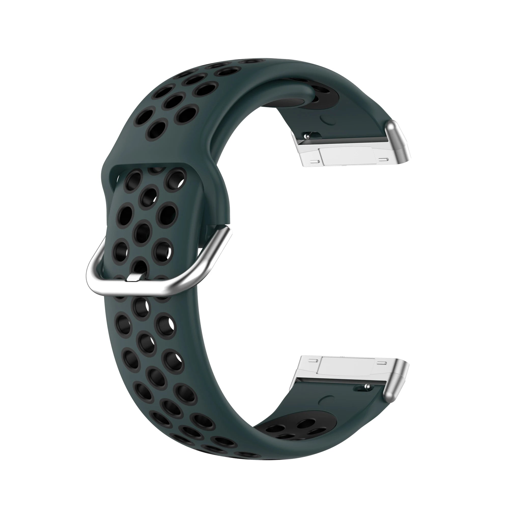Colorful soft silicone sport wrist strap for Fitbit Versa 3 and Sense smartwatches in a comfortable casual style.