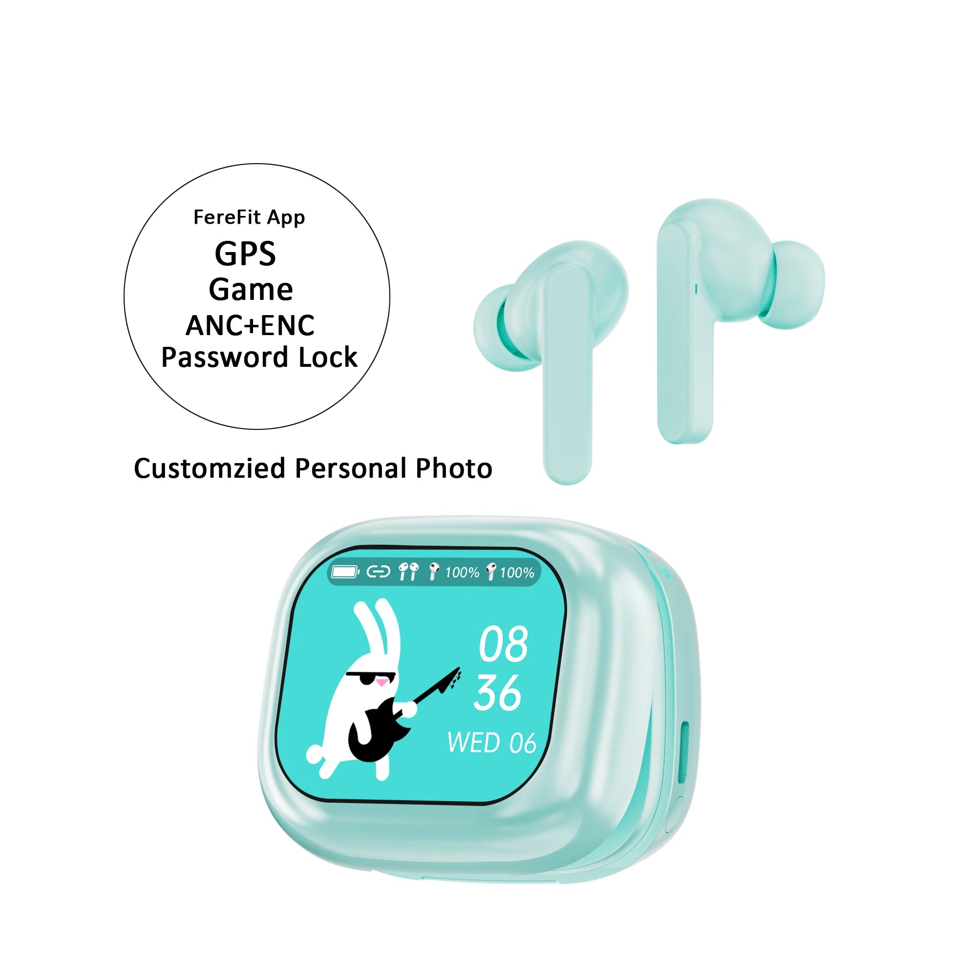 Wholesale Tws Wireless Earbuds ANC ENC WT-2 Wireless Earbuds In-ear Headphones Headset Bt Tws Earphones Headphones with APP Tidesmit